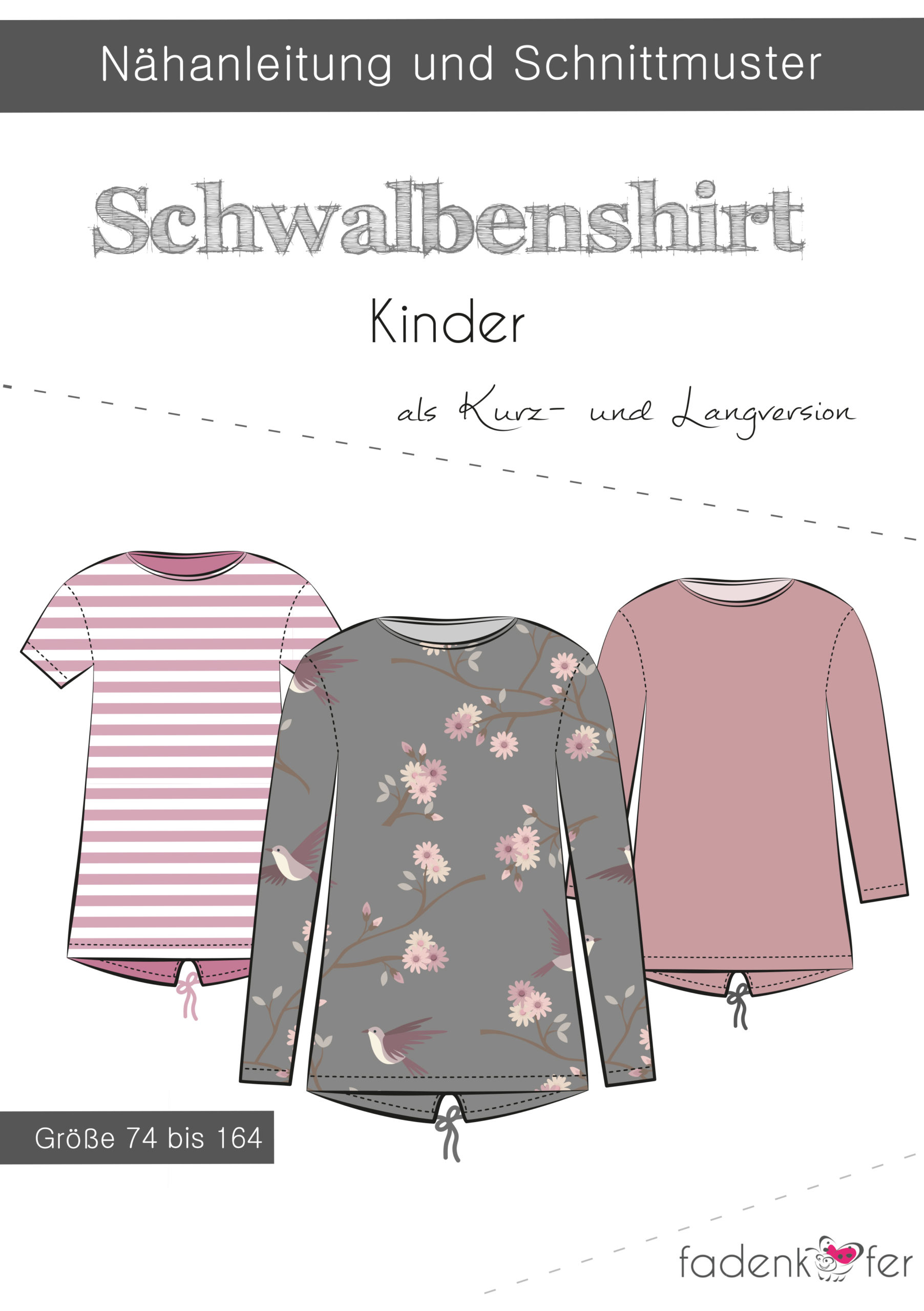Paberlõige - laste pluus-tuunika Schwalbenshirt
