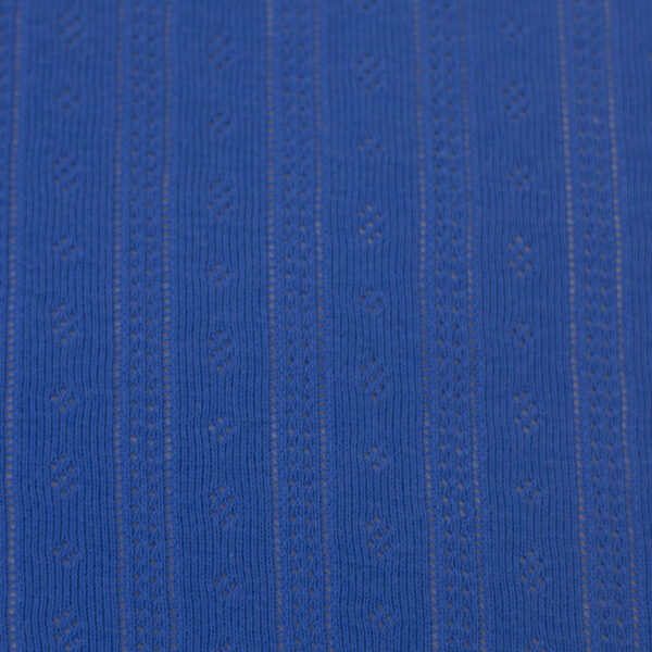 Puuvillane trikotaaž, sissekootud muster - sinine