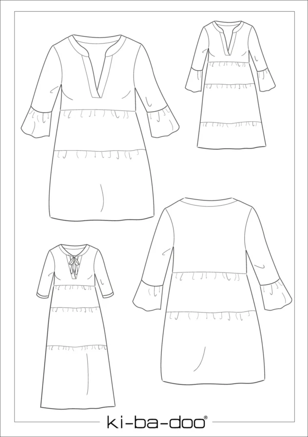 Paberlõige - boho stiilis kleit, tuunika Nelina, Ki-ba-doo