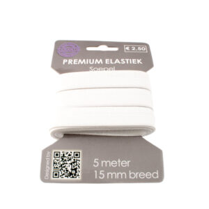 Elastik 5m, laius 15mm, pesukumm