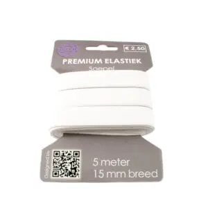 Elastik 5m, laius 15mm, pesukumm
