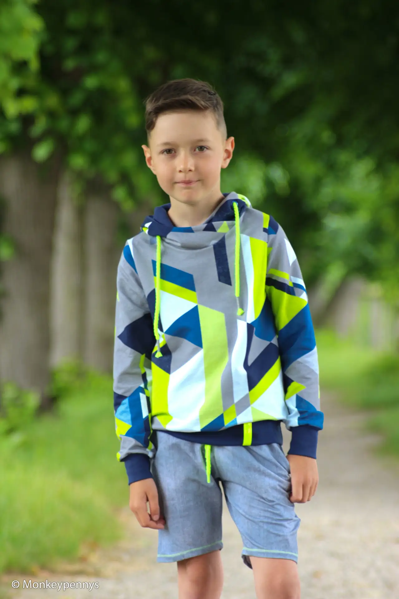 Dressiriie, aasaline - kolmnurgad, sinine (Street Style by Lycklig Design) - Pilt 6