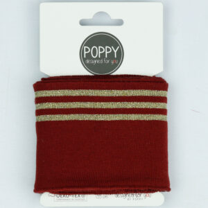 Valmissoonik - triibuline, bordoopunane kuldne