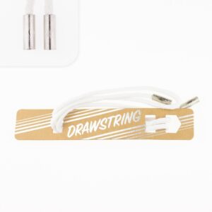 Puuvillane kapuutsipael - valge, ca 1.2m + otsad