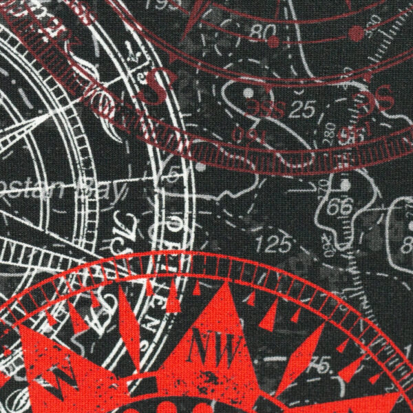 Dressiriie, aasaline - punane kompass mustal