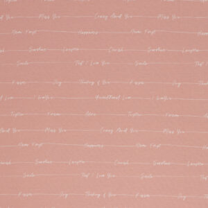 Digiprint trikotaaž - Thinking of you, hele virsikuroosa