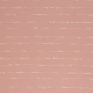 Digiprint trikotaaž - Thinking of you, hele virsikuroosa