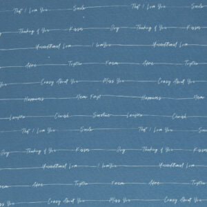 Digiprint trikotaaž - Thinking of you, tume türkiissinine