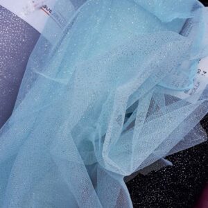 Pehme tüll - hõbedase sädelusega helesinine