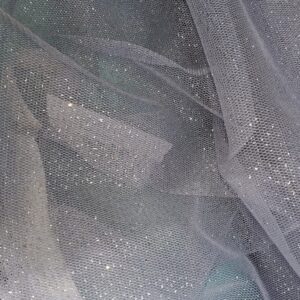 Pehme tüll - hõbedase sädelusega helehall