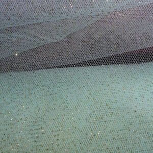 Pehme tüll - kuldse sädelusega mündiroheline