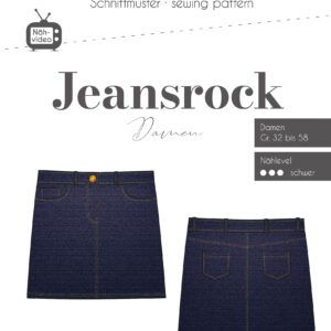 Paberlõige - naiste teksaseelik "Jeansrock"