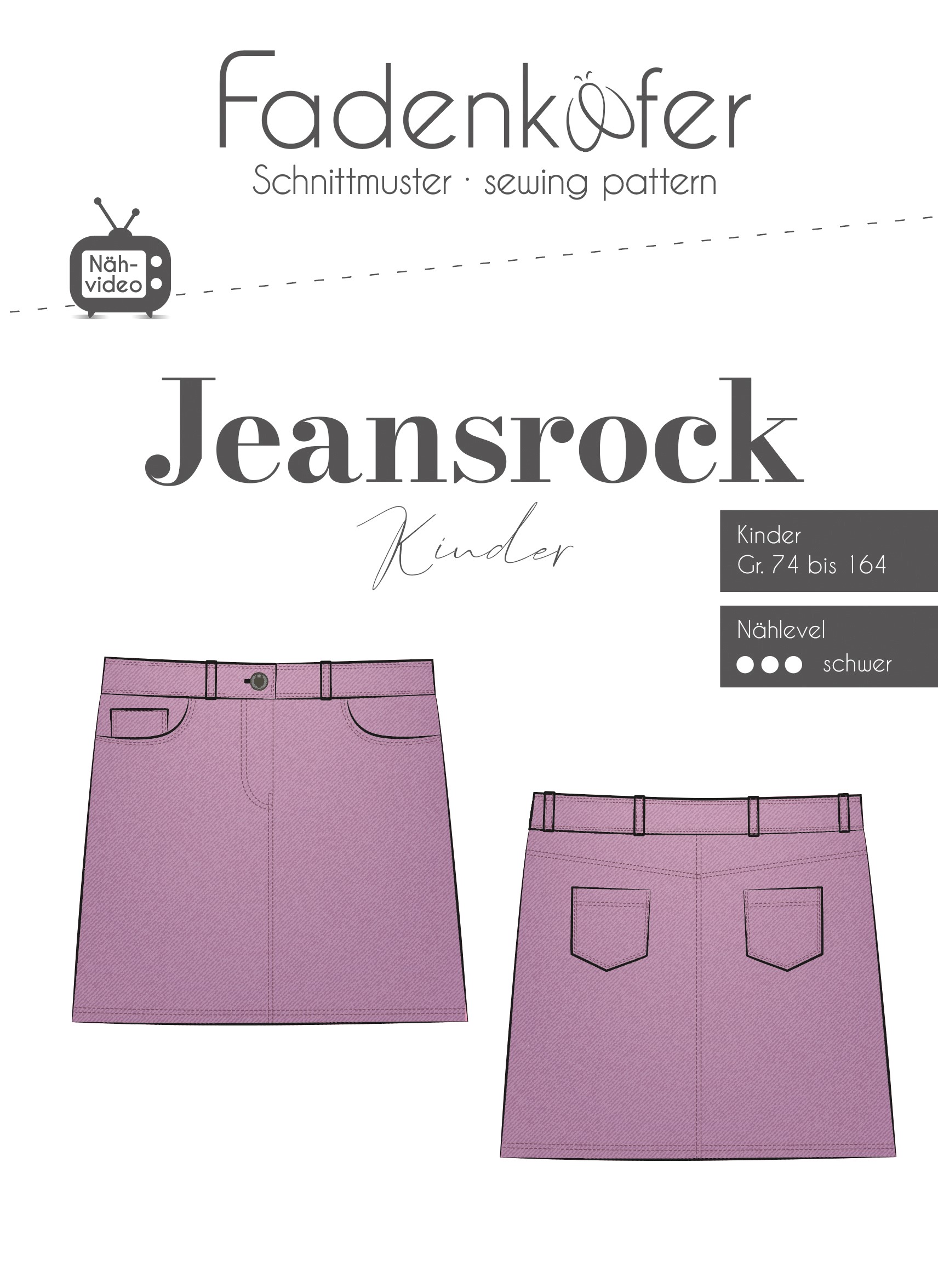 Paberlõige - laste teksaseelik "Jeansrock"