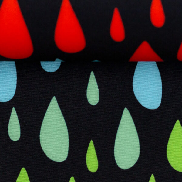 Softshell - värvilised vihmapiisad mustal