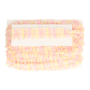 Plisseeritud pits - heleroosa-kollane