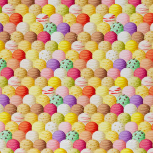 Digiprint trikotaaž - värvilised jäätised