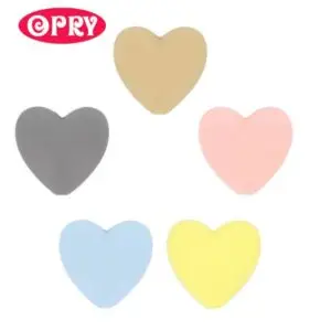 Opry silikoonist helmed, südamed, pastelsed, 5tk