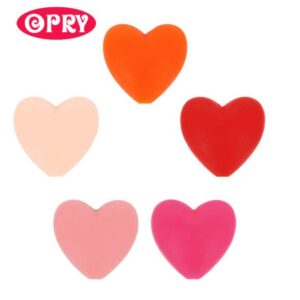 Opry silikoonist helmed, südamed, roosad, 5tk