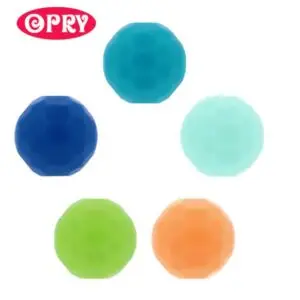 Opry silikoonist helmed, tahulised kerad, rohelised-oranž, 5tk