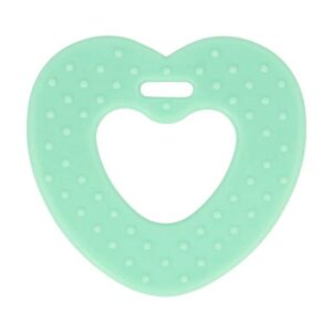 Opry silikoonist närimisrõngas, süda, mündiroheline, 2tk