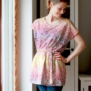 Digiprint trikotaaž - Breeze by Bienvenido Colorido, kollane-lillakas