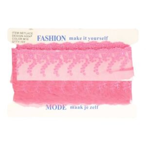 Tüll-pits, tikitud lilled - roosa