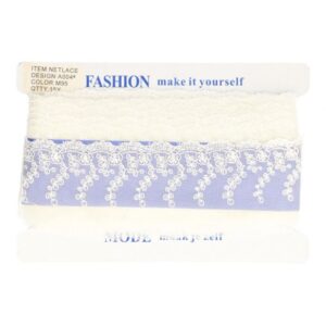 Tüll-pits, tikitud lilled - valge