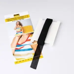 Vlieseline Seam Tape Flexible, õmblusteip venivatele kangastele, 15mm x 5m, must
