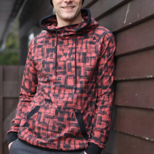 Aasaline dressiriie - abstrakt, jooned, vaskpunane