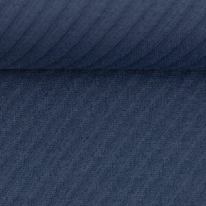 Diagonaalsete triipudega žakaartrikotaaž - teksasinine