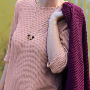 Puuvillane vahvelkoes kudum - vanaroosa