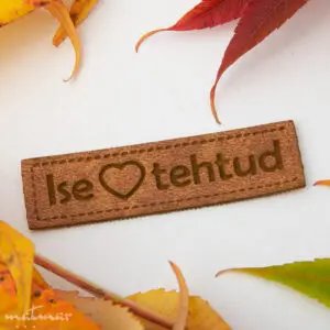 Kunstnahast õmmeldav silt - Ise ❤️ tehtud