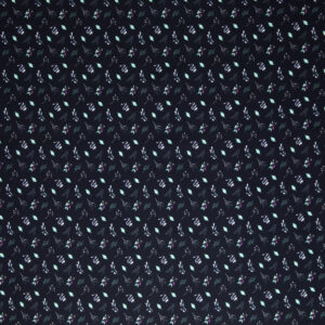 Ribiline trikotaaž - lehed mustjassinisel