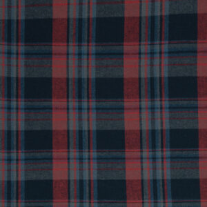 Puuvillane flanellkangas - sinise-punase ruuduline