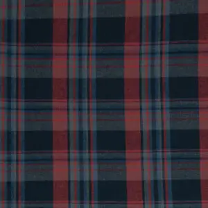 Puuvillane flanellkangas - sinise-punase ruuduline