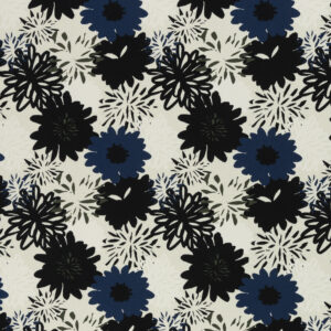 Erinevates sinistes toonides  lilleõitega paksem trikotaažkangas