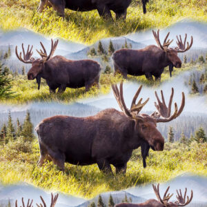 Suurte põtrade mustriga digiprint trikotaažist särk sobib nii jahimehele kui loodussõbrale!