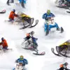 Motoorsaanidega kihutamas talvises lumes - see digiprint trikotaaž sosbib suurepäraselt talispordi huvilistele!