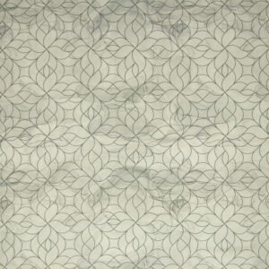 Puuvillane kanvas - graafilised lilled mündirohelisel