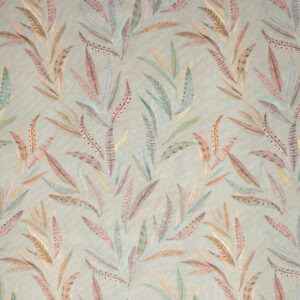 Puuvillane kanvas - lehed hallikalrohekal