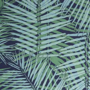 Puuvillane kangas - Palm Rush by Thorten Berger, sinine-roheline