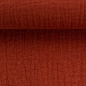 Puuvillakrepp, musliin - terrakota