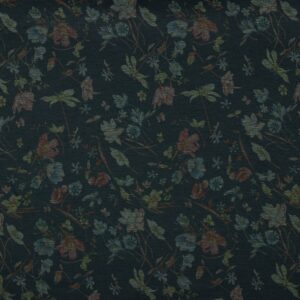 Punta di roma, paksem trikotaaž - lilled tumesinisel, mustjassinisel