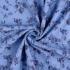 Retro-puuvillane kangas, vintage cotton - roosid, tuhmsinine - Image 2