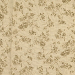 Retro-puuvillane kangas, vintage cotton - roosid, beež