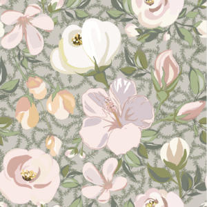 Kaunid joonistatud kibuvitsõied hallikal taustal