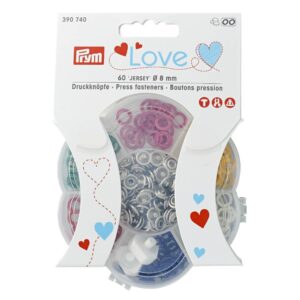 Prym Love rõngastrukid, 8 mm, 60 tk, 6 värvi