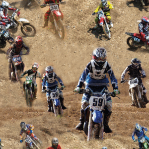 Digiprint trikotaaž - krossi mootorrattas - GOTS