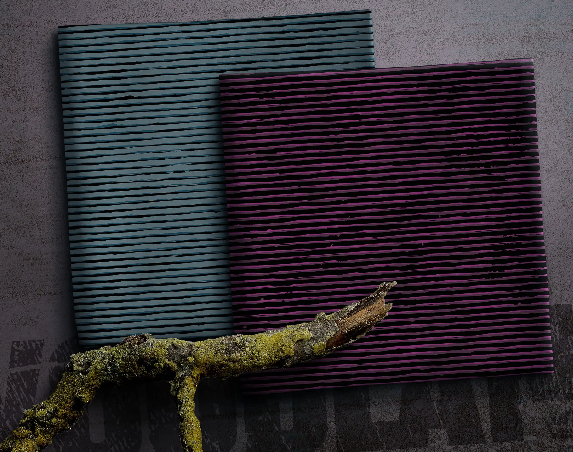 Dressiriie, aasaline - triibud rohekas, Wood Print Stripes by Thorsten Berger - Pilt 5