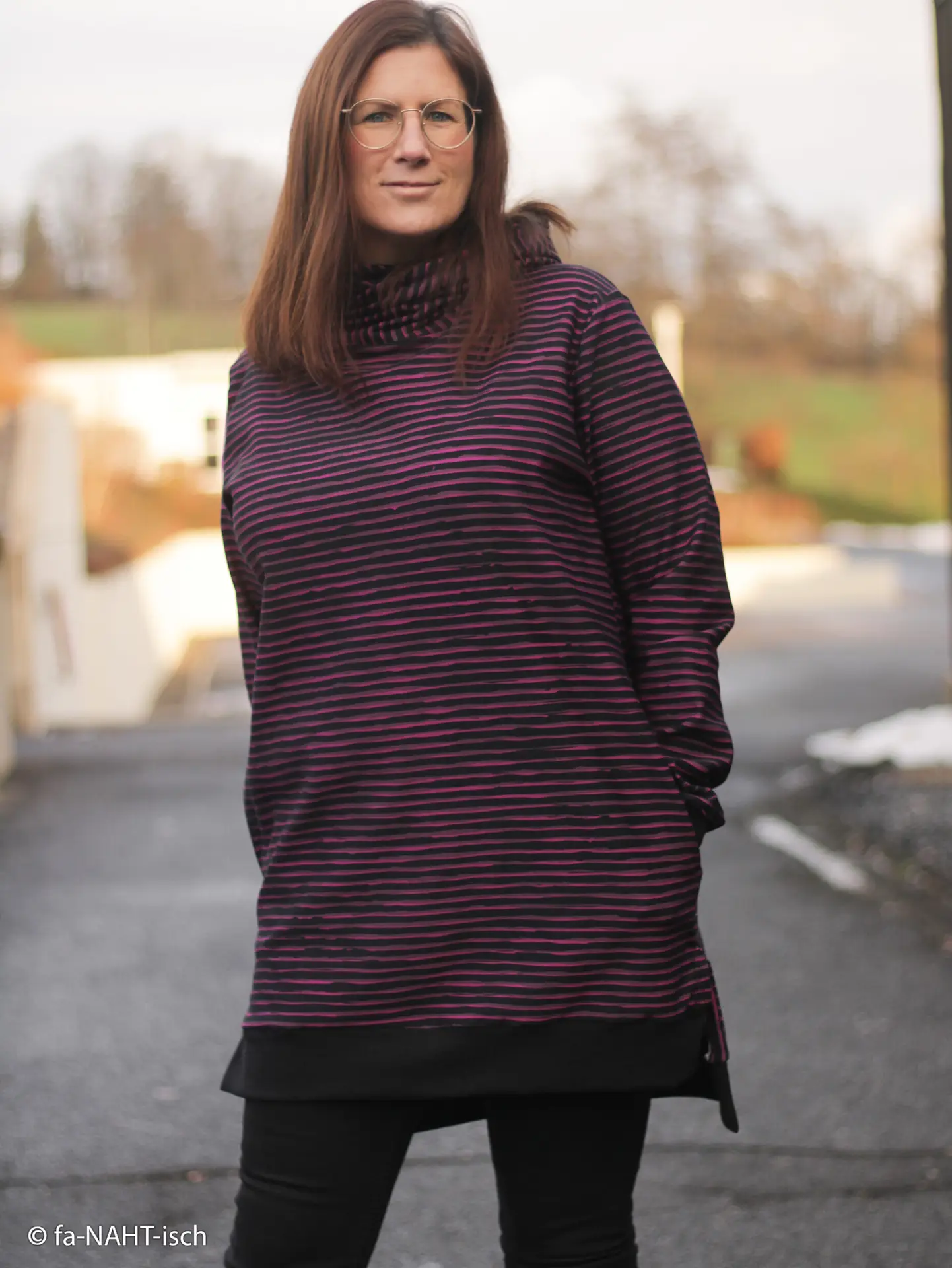 Dressiriie, aasaline - triibud lillakas, Wood Print Stripes by Thorsten Berger - Pilt 5